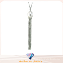 Qualitäts-Art- und Weiseschmucksachen für Frau 925 Sterlingsilber-Schmucksache-kubische Zirconic u. Shell-Perlen-Halskette (N6664)
